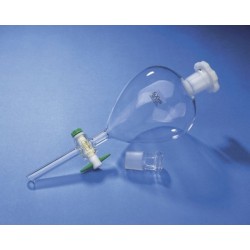 Ayırma Hunisi - Teflon Musluklu, Armudi NS, ,P.E kapaklı